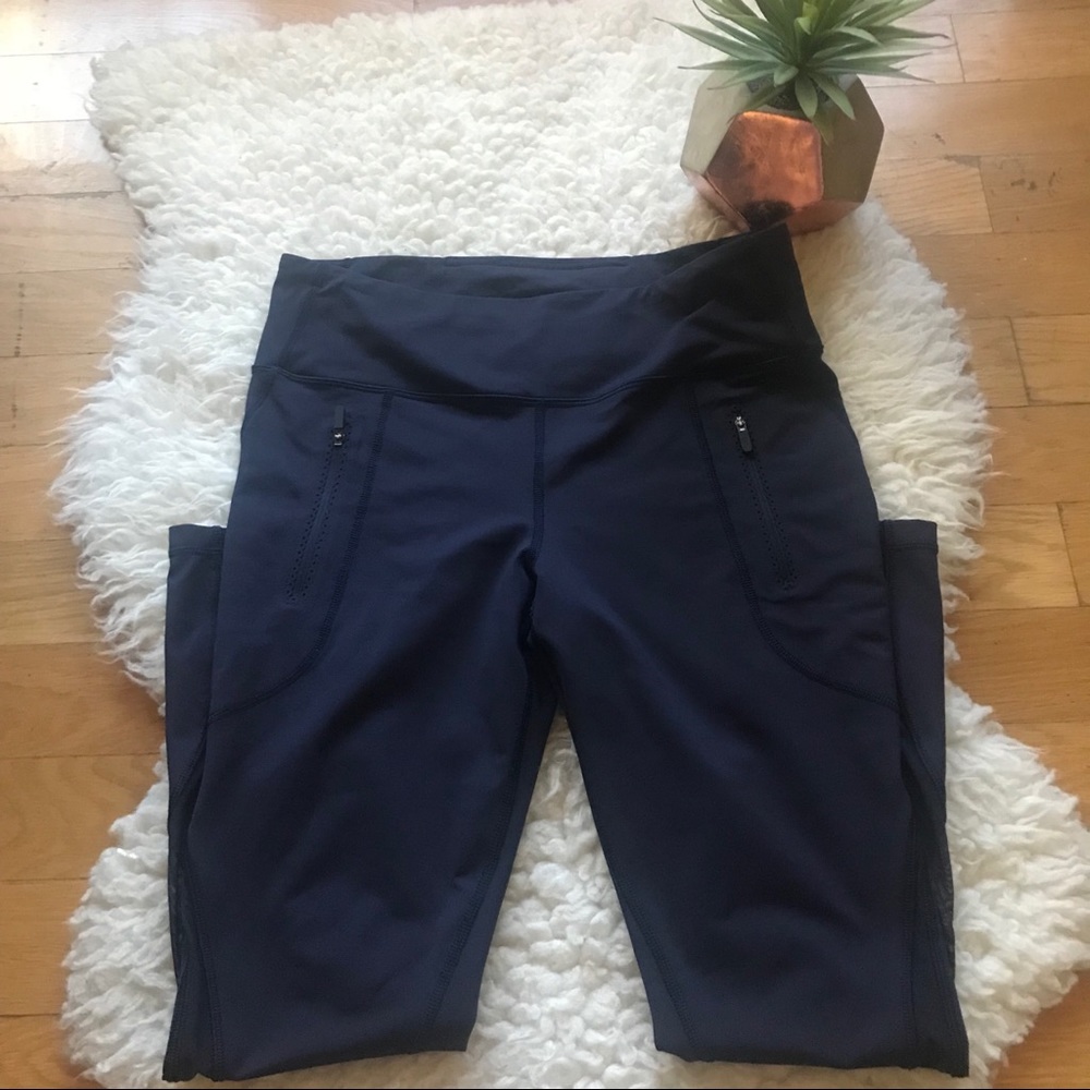 LULULEMON NWOT front zippered navy leggings